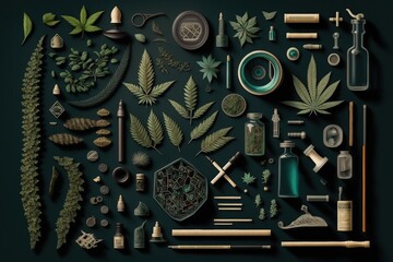 Marijuana Medical Choice. Generative AI illustration.