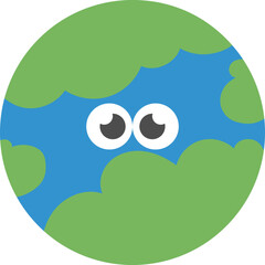 Cute cartoon earth illustration