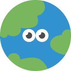 Cute cartoon earth illustration