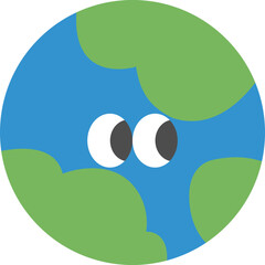 Cute cartoon earth illustration