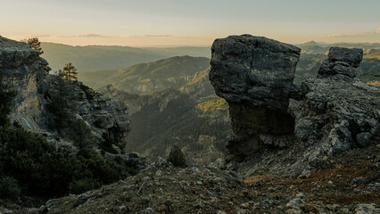 Cazorla mountains. Sunrise in the natural park of the Sierras de Cazorla, Segura y Las Villas, the largest protected area in Spain. Located in the province of Jaen, Andalusia, Spain