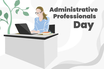 Illustration vector graphic of administrative professionals  day