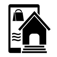 Vector illustration, logo, icon online order, delivery. Isolated on a white background.