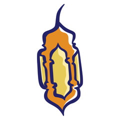 Islamic color doodle 3d, suitable for Ramadan or Eid mubarak event Various types of hand-drawn elements in colors.