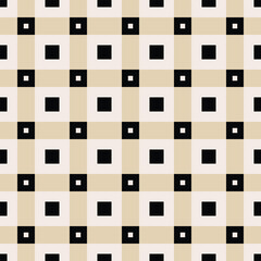Japanese Square Plaid  Vector Seamless Pattern