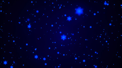 Naklejka na ściany i meble Abstract animated background. Animation of a Warm blue Stars Texture on dark Space. Twinkling starry night sky animation light effect. Cosmic blue purple gradient background. 3D rendering.