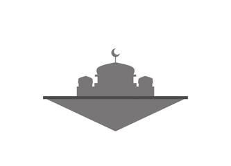 Fototapeta na wymiar mosque illustration, mosque icon with elegant concept, perfect for ramadan design