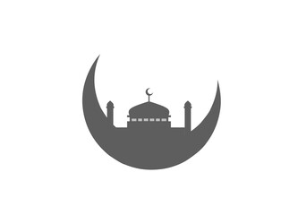 mosque illustration, mosque icon with elegant concept, perfect for ramadan design