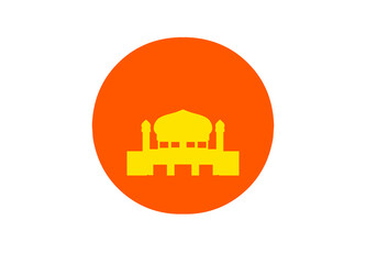 mosque illustration, mosque icon with elegant concept, perfect for ramadan design