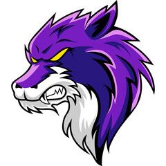 fox animal character mascot sport team badge