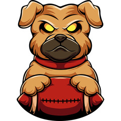pug animal character mascot sport team badge