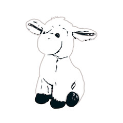 Color sketches of children's toys to learn coloring with trnsparent background