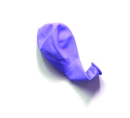 purple balloon withered without wind.