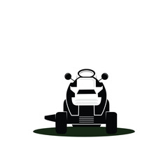 Lawn Mower And Grass Logo