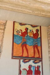 Palace of Knossos, colorful and ancient greek palace, Crete