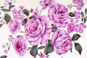 Obraz na płótnie Canvas vintage style of tapestry flowers fabric pattern useful as background