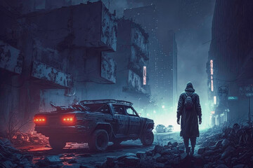 Dystopian and Apocalyptic World Surviving Dark Ominous Post-Apocalyptic | AI Generated

