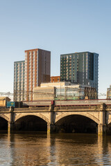 Fototapeta premium Glasgow view from the river Clyde