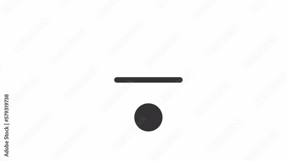 Fototapete animated shapes changing loader. transformation. simple black and white loading icon. 4k video foota