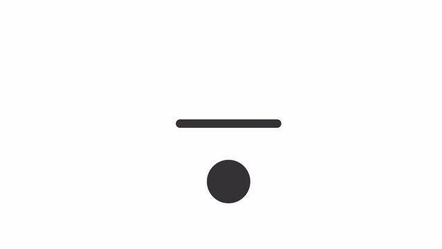 Animated shapes changing loader. Transformation. Simple black and white loading icon. 4K video footage with alpha channel transparency. Wait-animation progress indicator for web UI design
