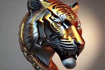 The Intricate Details of a Metal Animal Statue