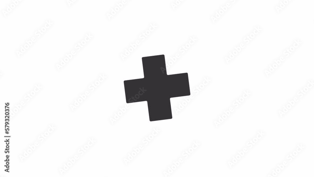 Fototapete animated geometric shapes loader. complex figures. simple black and white loading icon. 4k video foo