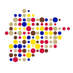 Andorra Silhouette Pixelated pattern map illustration