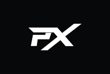 Letter PX simple monogram logo design vector
