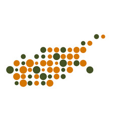Cyprus Silhouette Pixelated pattern map illustration