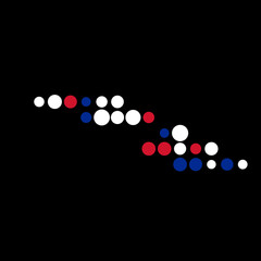 Cuba Silhouette Pixelated pattern map illustration