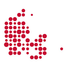 Denmark Silhouette Pixelated pattern map illustration
