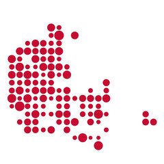 Denmark Silhouette Pixelated pattern map illustration
