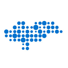 Honduras Silhouette Pixelated pattern map illustration