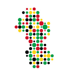 Guyana Silhouette Pixelated pattern map illustration