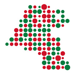 Kuwait Silhouette Pixelated pattern map illustration