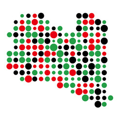 Libya Silhouette Pixelated pattern map illustration