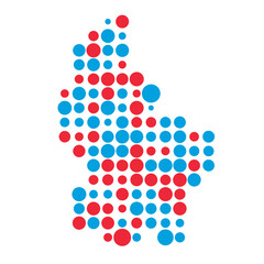 Luxembourg Silhouette Pixelated pattern map illustration