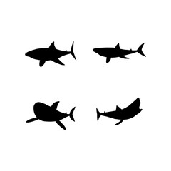 Shark. Sea animal. Marine animal in Scandinavian style.