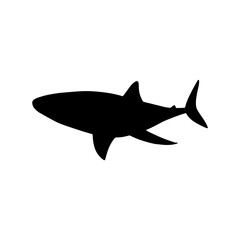 Shark. Sea animal. Marine animal in Scandinavian style.