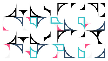 Background with pastel colors with geometric motifs. 