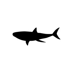 Shark. Sea animal. Marine animal in Scandinavian style.