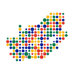 South africa Silhouette Pixelated pattern map illustration