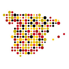 Spain Silhouette Pixelated pattern map illustration