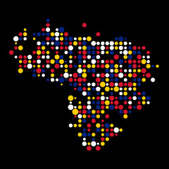 Venezuela Silhouette Pixelated pattern map illustration