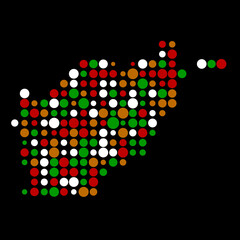 Afghanistan Silhouette Pixelated pattern map illustration