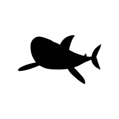Shark. Sea animal. Marine animal in Scandinavian style.