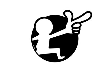 silhouette of a person
穴から注目する人