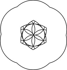 flower of life symbol. Seed of life icon