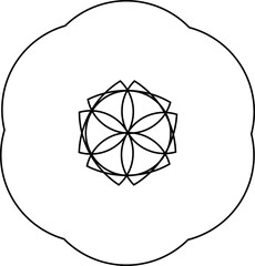 flower of life symbol. Seed of life icon