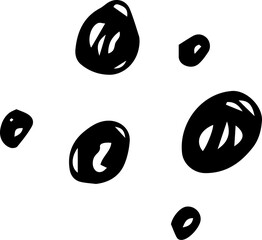 Hand draw doodle decorative element. Silhouette icon